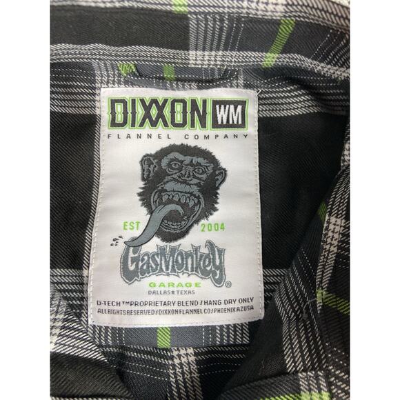 Dixxon X Gas Monkey Garage Flannel Women’s M Snap Grunge Punk Biker - Picture 10 of 15